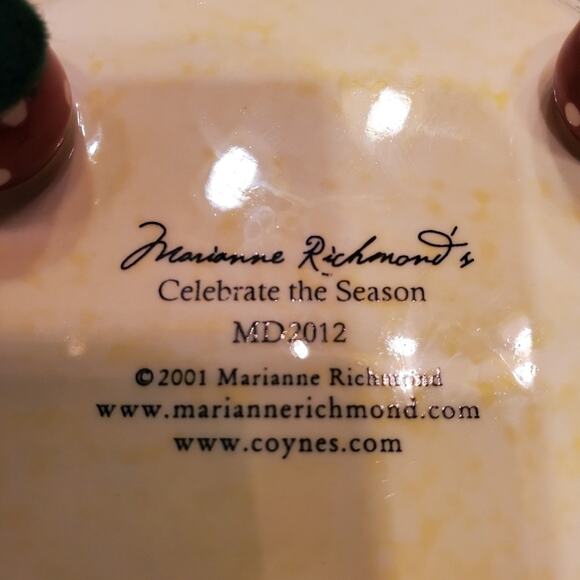 𝅺MARIANNE richmond Celebrate the season snowman candle holder Cookie plate - Picture 4 of 4